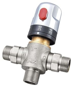 XUCZHAI Mitigeur Thermostatique Mitigeur thermostatique en Laiton, température d'eau constante, Salle de Bains, Cuisine, Douche, Chauffe-Eau Solaire, Robinet de Robinet pour Salle De Douche(B-DLM)