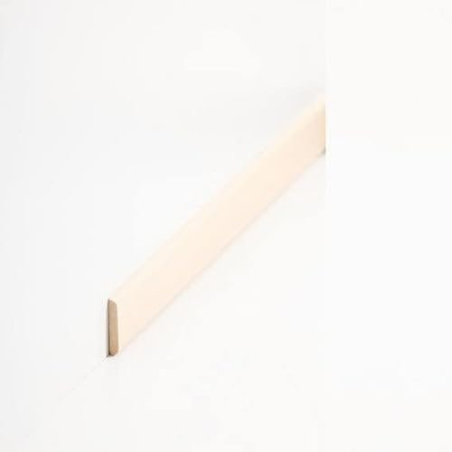 PROVISTON Lot de 5 baguettes de recouvrement en bois massif Abachi, 4 x 22 x 2000 mm, à coller, visser et clouer, plinthes