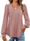 SOADKP Haut d'été élégant pour Femme - Manches Courtes - en Dentelle - Décontracté, b-Rose, XL