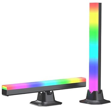 LED Lightbar,Smart LED Lightbar,Lightbar mit Mehreren Lichteffekten und Musikmodi, für Raum Gaming Dekoration, Gaming Weihnachten Deko,Smart Lightbar, 2 Stück