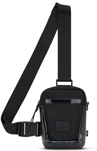 Johnny Urban Brusttasche Herren & Damen Schwarz - Lex - Sling Bag mit verstellbarem Gurt für Freizeit, Festival, Urlaub - Umhängetasche mit Platz für Handy, Schlüssel, Geldbörse - Wasserabweisend