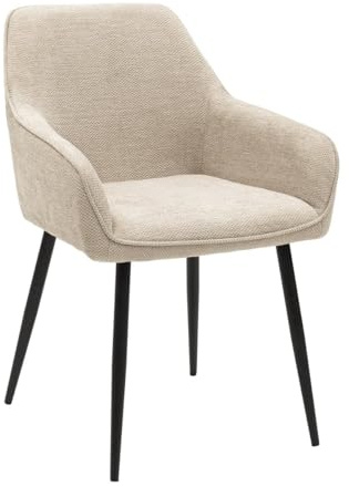 Kick Collection Esszimmerstühl Ivar - Beige - Modern und Hochwertig - Strukturierter Stoff en Metall - Erhältlich in vielen Farben