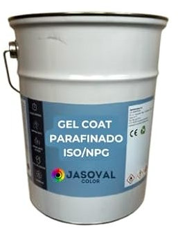 Jasoval Color Gel Coat Parafinado ISO/NPG 1kg Con Catalizador - 20 Colores - Ideal Barcos, Piscinas y Fibra de Vidrio (Gris Luminoso)