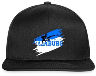 Spreadshirt Die Macht Aus Hamburg Fußball Fan Snapback Cap, One Size, Schwarz/Schwarz