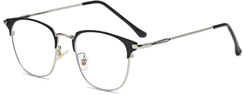 TFixol Blue Light Blocking Glasses Photochromic Sunglasses Computer-Gaming Glasses Classic Half Frame -Ray Filter Lens -Eye-Fatigue for Men Women|Three Colors Optional|Storage Box Drawstring Bag