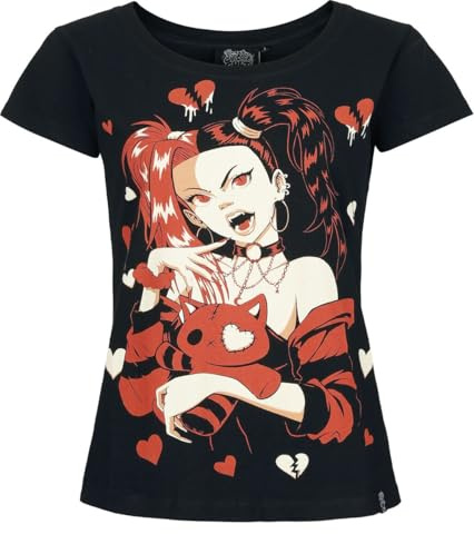 Cupcake Cult Voodoo Vamp T Shirt Frauen T-Shirt schwarz M 100% Baumwolle Kawaii