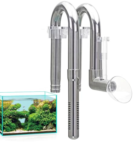 WJnflQN Aquarium-Öl-Skimmer-Rohr, Aquarium-Einlass- und Auslassrohr, Edelstahl-Wasserschlauch-Armaturen, Einlaufabfluss-Zubehör für Süßwasser, Meerwasser, Erwachsene, Profis