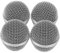 PartyKindom 4Pcs Microphone Ball Heads with Foam Filter Durable Replacement Grille for Easy to Replace Mic Parts for Stable Audio Performance for Professional Use