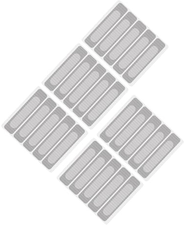 Reparaturflicken für Fliegengitter 5 Blatt 25 Stück Selbstklebend | Glasfaser und PET, Klebeband mit Rückseitigem Kleber, für Rv Screens und Zeltgewebe