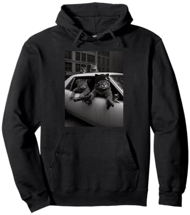 Gangster Cat Gang Lover Lustige Strassengangster Katzen Gang Pullover Hoodie