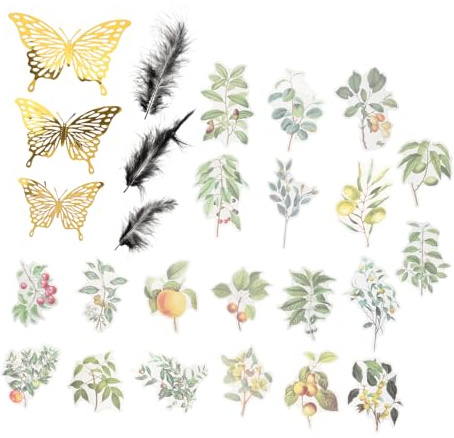 Anneome Cyanotype Paper Material DIY Craft Kit with Plastic Leaves Butterflies for Sun Print Art Projects High Sensitivity Print Paper Accessories for Creative Adults