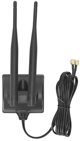 Ouitble WLAN-Antenne, 6 DBI, Dualband, 2,4 G, 5 G, High Gain, RP-SMA-Anschluss mit Magnetfuß für WLAN-Router, Netzwerk-Extender, 21,5 cm Höhe, 2 m Kabel