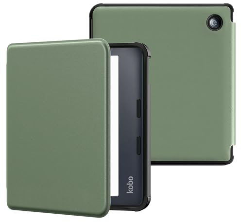 MoKo Coque pour Kobo Libra Colour 7 Pouces 2024, Celadon | Étui de Protection Souple TPU Ultra-Mince et Léger pour Kobo Libra Colour 2024, Anti-Rayures, avec Réveil/Sommeil Automatique