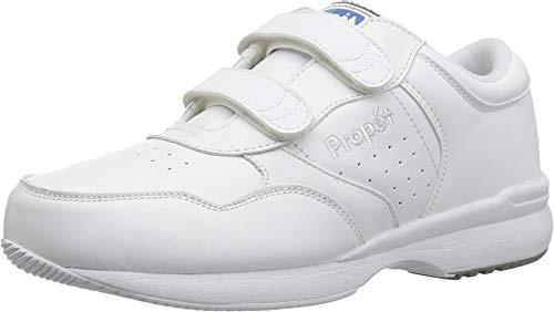 Propét mens Life Walker Strap Medicare fashion sneakers, White, 14 XX-Wide US