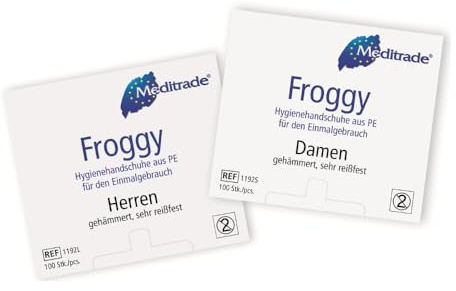 Froggy PE Hygienehandschuhe Damen á 100 Stück, Folienhandschuhe