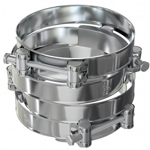 4 Pack - 64mm > 67mm Stainless Steel T-Bolt Hose Clamps Turbo Intake Intercooler Clips