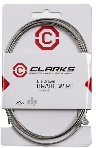 Clarks Cycle Systems Die Drawn Stainless Steel MTB/Hybrid Brake Inner Cable, Silver, 1.5mm x 1500mm