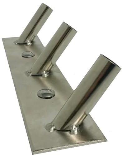 Serafin Grillaufsatz Classic aus Edelstahl | für Stockbrot, Fisch & Gemüsespieße | passend für handelsübliche Grillroste | 3-Fach Halterung