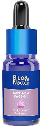 Blue Nectar Kumkumadi Oil for Face, Ayurvedic Saffron Face Serum for Women & Men | Collagen & Anti Aging Serum for Mature Skin | Anti Wrinkle Facial Oil (26 Herbs, 10ml)