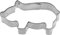 Westmark Ausstechformen Schwein, 6 cm, Edelstahl, Silber, 5,9 x 2,8 x 2,2 cm