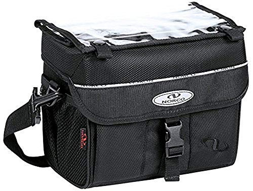 Norco Unisex – Erwachsene Fahrradtasche Orlando Lenkertasche, Schwarz/Grau, Standard