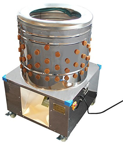 Beeketal 'BRM1600' Geflügelrupfmaschine auf Rollen für Hühner und Enten, Nassrupfmaschine Kapazität: ca. 150 Geflügel pro Stunde mit 2-3 Tieren pro Durchgang (max. 5kg Belastung oder 3 kg pro Tier)