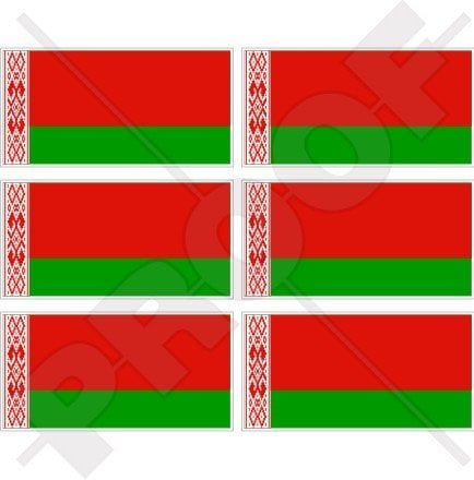 Belarus weißrussische Flagge 40 mm (40,6 cm) Mobile, Handy Vinyl Mini Sticker, Aufkleber X6