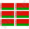 Belarus weißrussische Flagge 40 mm (40,6 cm) Mobile, Handy Vinyl Mini Sticker, Aufkleber X6