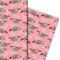 Kartenkaufrausch Lustiges Faultier Geschenkpapier Set 4 Bogen, Dekorpapier nicht nur für Kinder, rosa, für tolle Geschenk Verpackung, Musterpapier zum basteln 32 x 48cm