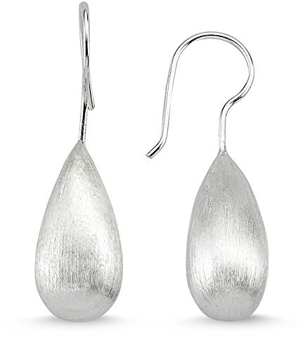 Vinani Ohrhänger Tropfen bauchig mattiert Sterling Silber 925 Ohrringe 2OHR