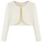 BONNY BILLY Cardigan Bambina Elegante Corto Cotone Bolero Coprispalle Ragazza Manica Lunga 5-6 Anni Beige