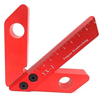 Zentriermesser, Linienlehre, Holzbearbeitung, Aluminiumlegierung, Vierkantmitte Anreißwerkzeug, 45/90 Grad rechtwinkliger Linienlehre, Tischlerlineal, Spindel-Drehmaschine, Metalldrehwerkzeug (S)