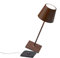 Zafferano, Poldina Pro Mini Lampe, Kabellose, Wiederaufladbare Tischlampe mit Touch Control, Auch für den Außenbereich Geeignet, Dimmer, 2200-3000 K, Höhe 30 cm, Farbe Corten