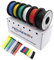 Fermerry 20 AWG filo intrecciato bobina di filo di rame stagnato in silicone 0,5 mm² 25 piedi ciascuno 6 colori flessibili kit di cavi elettrici calibro 20