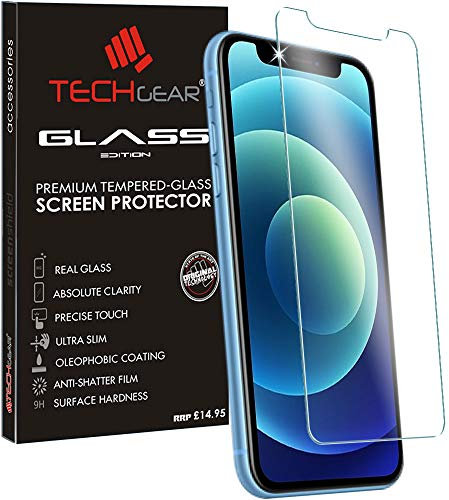 TECHGEAR GLASS Edition for iPhone 12 Mini 5.4, Tempered Glass Screen Protector Cover [2.5D Round Edge] [9H Hardness] [Crystal Clarity] [Scratch-Resistant] [No-Bubble]