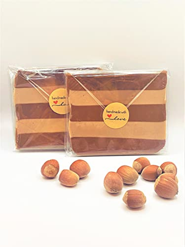 Schichtnougat von Numandor (DOPPELPACK - 2x85 Gramm), Extra Fein, Zart und Edel (Zartschmelzend, Feinschmelzend), Premium Nougat (Weihnachtsmarkt)