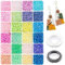 2mm Perlen für Armbänder Pastell, 7200 Stück Rocailles Perlen zum Auffädeln Glasperlen Bunte Perlen Set für Schmuckherstellung DIY Armbänder Halskette Ohrringe und Handwerk