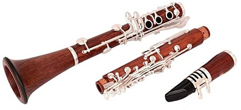 KERREY Falling Tune B Klarinette Redwood Band Play Klarinette Alt B Professional Solo Drop B Klarinette Weißer Kupferknopf Klarinettenkoffer Professionelle Klarinette