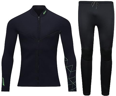 LEIDIMUS 3 Mm Neopren Zweiteiliger Neopren, Neopren Surfen -Bodyboard -Tauchanzug Für Männer Frauen Schnorcheln Tauchen, Halten Sie Warm, UV -Schutz,Men,3XL