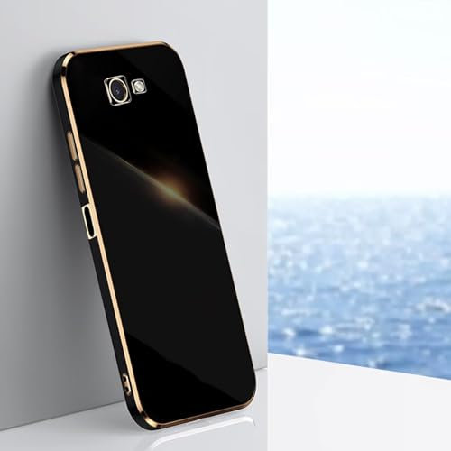 ATISIJIE Hülle für Samsung Galaxy A7 2018 Handyhülle Original, Ultradünn Galvanisiertes Weiches Kieselgel Kratzfeste TPU Handyhülle, Einfaches Stilvoll Shiny Schutzhülle Cover Case Violett