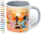 Keramik-Tasse für beste Freundinnen „Drei Freundinnen am Strand“ – 330ml Kaffeetasse personalisiert mit Namen & Aussehen - BFF best friends - Geschenke Geburtstag Weihnachten (Grau)