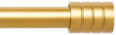 WL.Rocaille Gold Curtain pole with graduated cylinder Adjustable curtain track 30 to 80 Inch Extendable metal retractable 76cm to 200cm，for Living Kitchen,Room, Bedroom andbathroom