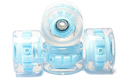 Lckiioy Land Surfboard 6 Lichter, leuchtendes Rad, glitzernde PU- für Skateboard, Longboard, hochelastische Surfboard-, A