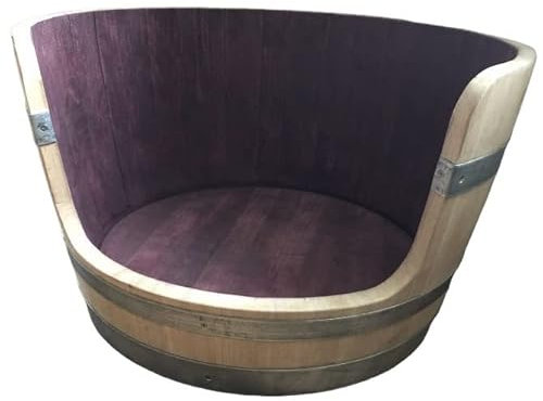 Fass-Schmiede Weinfass Hundekorb aus Eichenholz groß (Rustikal)