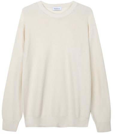 Diana Studio - Girocollo in maglia Perlata, Uomo, 100% Cotone, Maniche lunghe, Regular Fit, Bianco Ecru, Taglia M