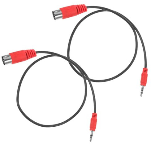 JOINPAYA 2 Piezas De Cable Adaptador De Audio Guitarra Cables Midi Adaptador De Cable De Audio Mini Cable 35Mm Estéreo Jack Cable Convertidor De Cable 5 Pin Din Cable De Audio 35Mm Cable
