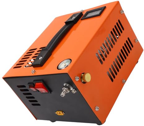 4500Psi PCP Air Compressor 30Mpa Pressure Portable Gun Pump with Cooling Fan Built in Power Supply for Paintball Rifle Tank DC12V