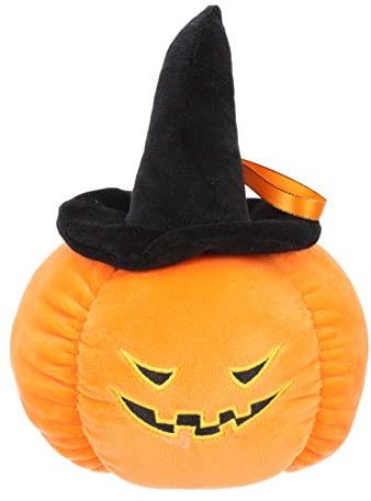 KONTONTY Plüschtier Kürbis Wurfkissen Halloween Spielzeug Kürbis Puppenspielzeug Halloween Dekor Stofftier Kürbis Modellierkissen Geschmeidiges Kürbiskissen