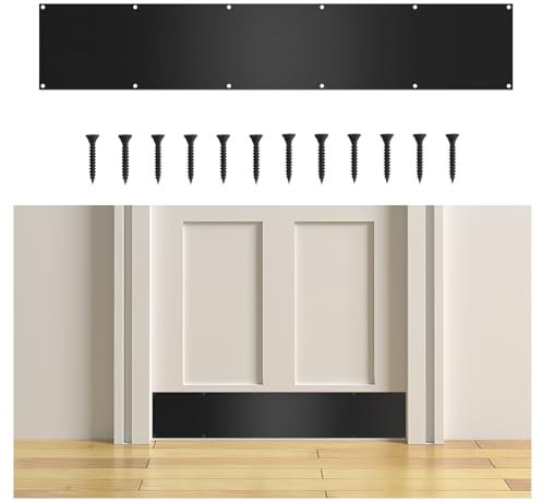 Mineye Door Kick Plate for Exterior Doors Black
