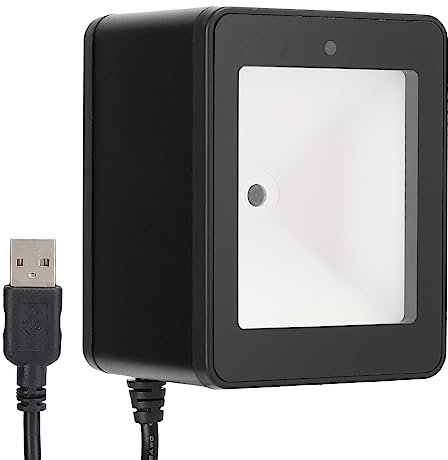 YHD?9800 Desktop-Barcode-Scanner für Supermärkte, Universeller Scanner für Mobiles Bezahlen und QR-Code-Scannen mit Großem Sichtfenster, CMOS-Bildverarbeitung (YHD-9800)